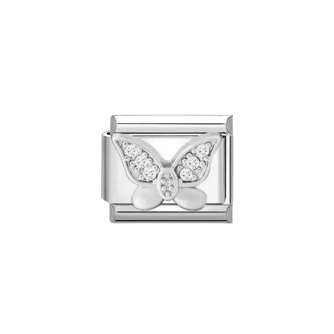 Silver crystal butterfly