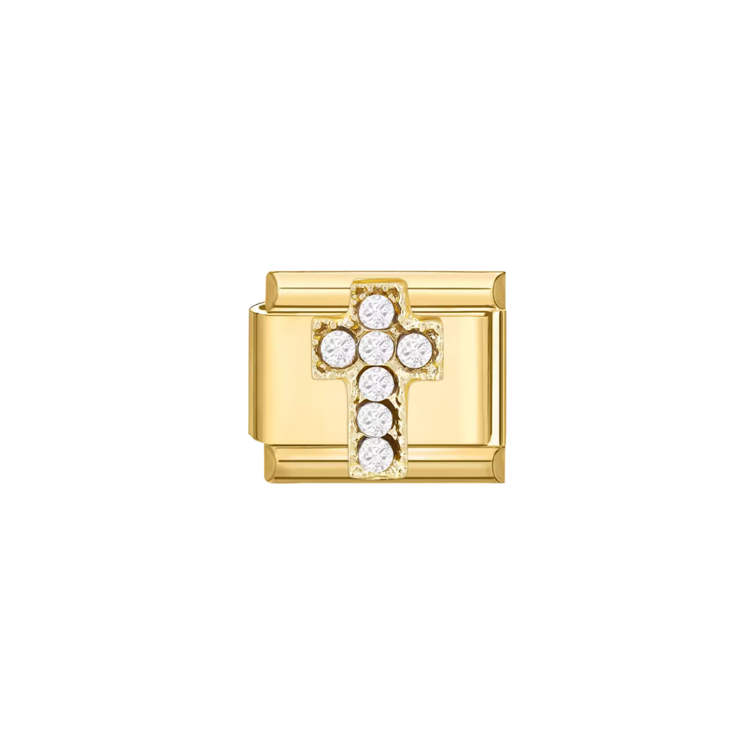 Crystal cross charm