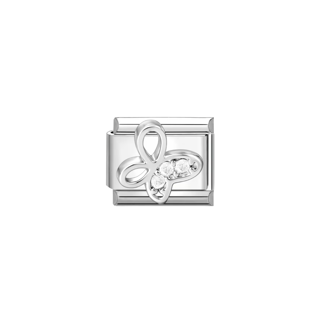 Silver butterfly charm