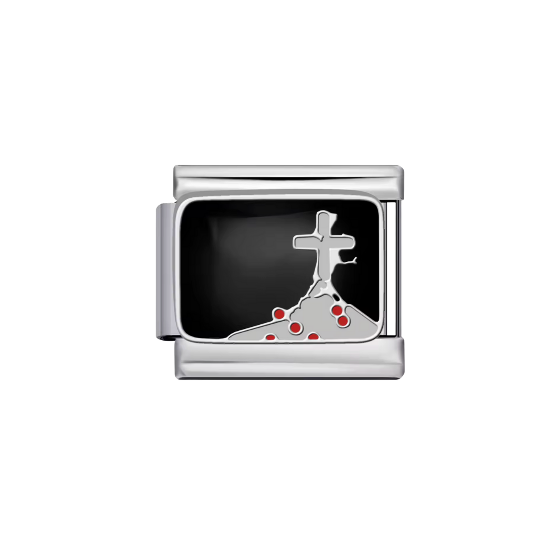 Resting Cross Charm