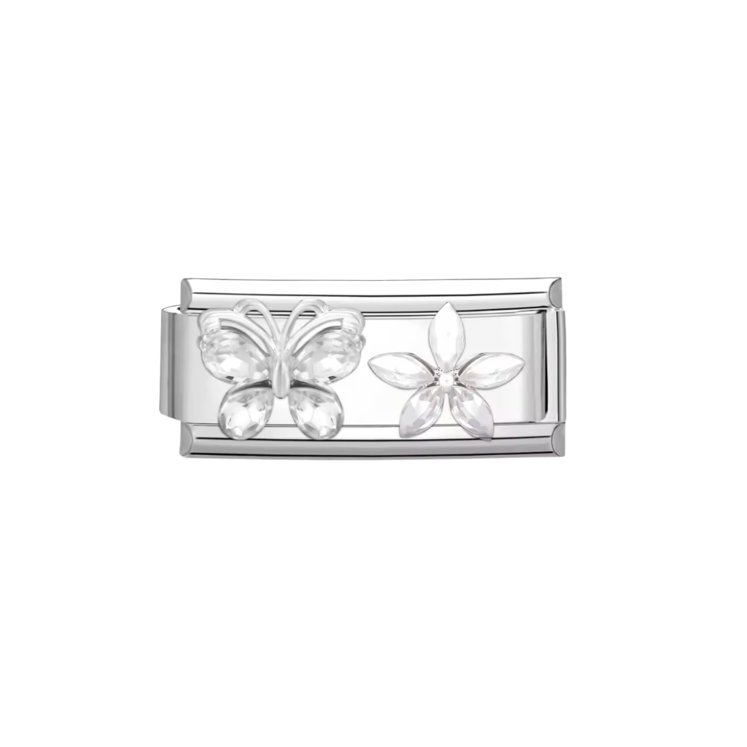 Crystal Butterfly & Flower