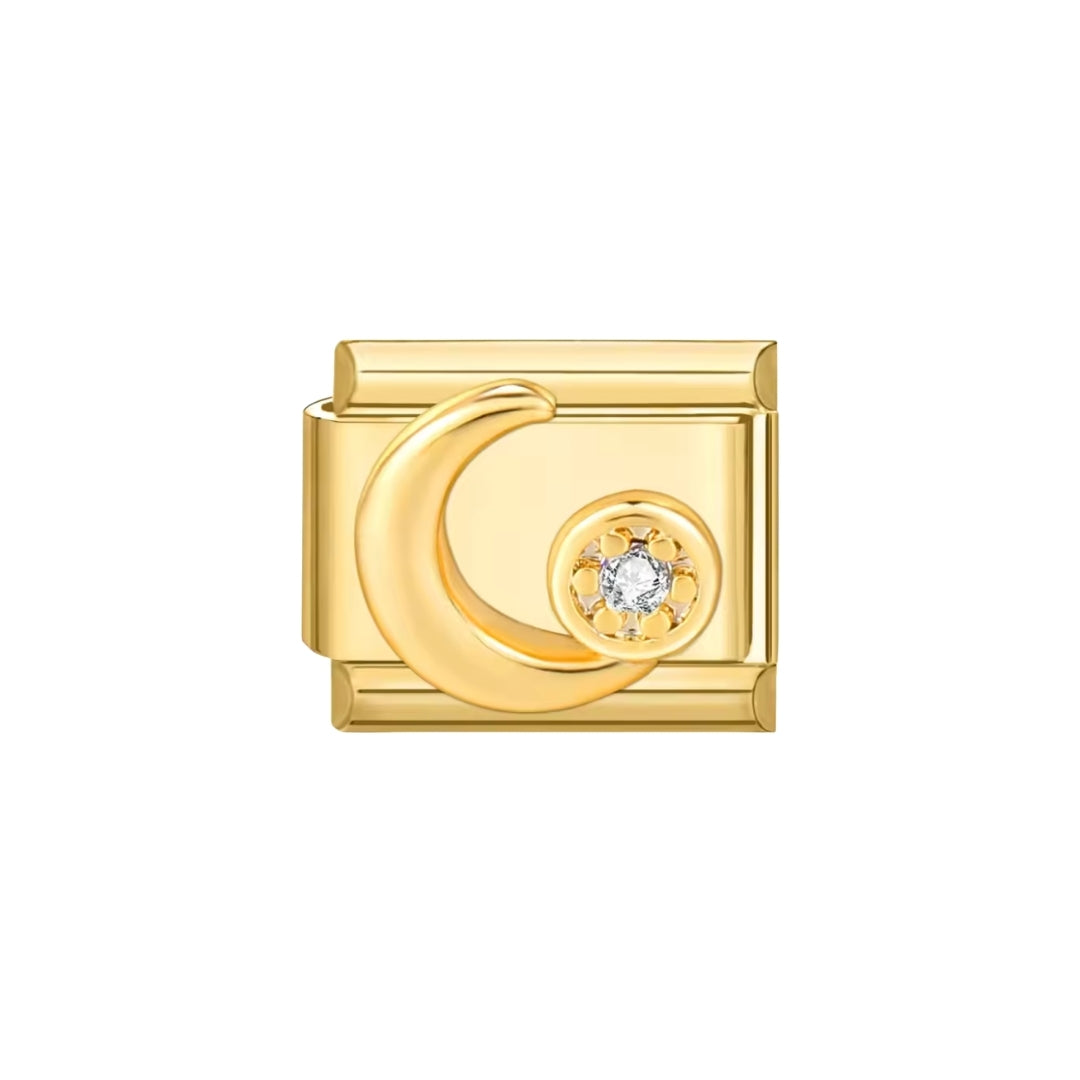 Crystal moon charm
