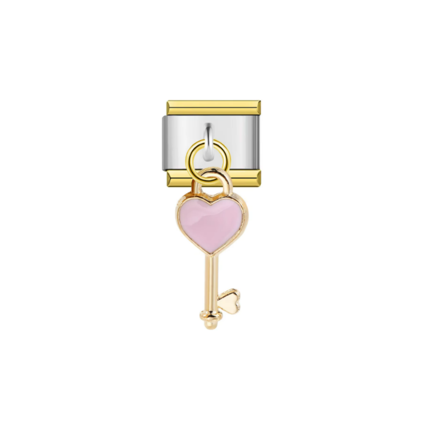 Pink Heart Dangle Key