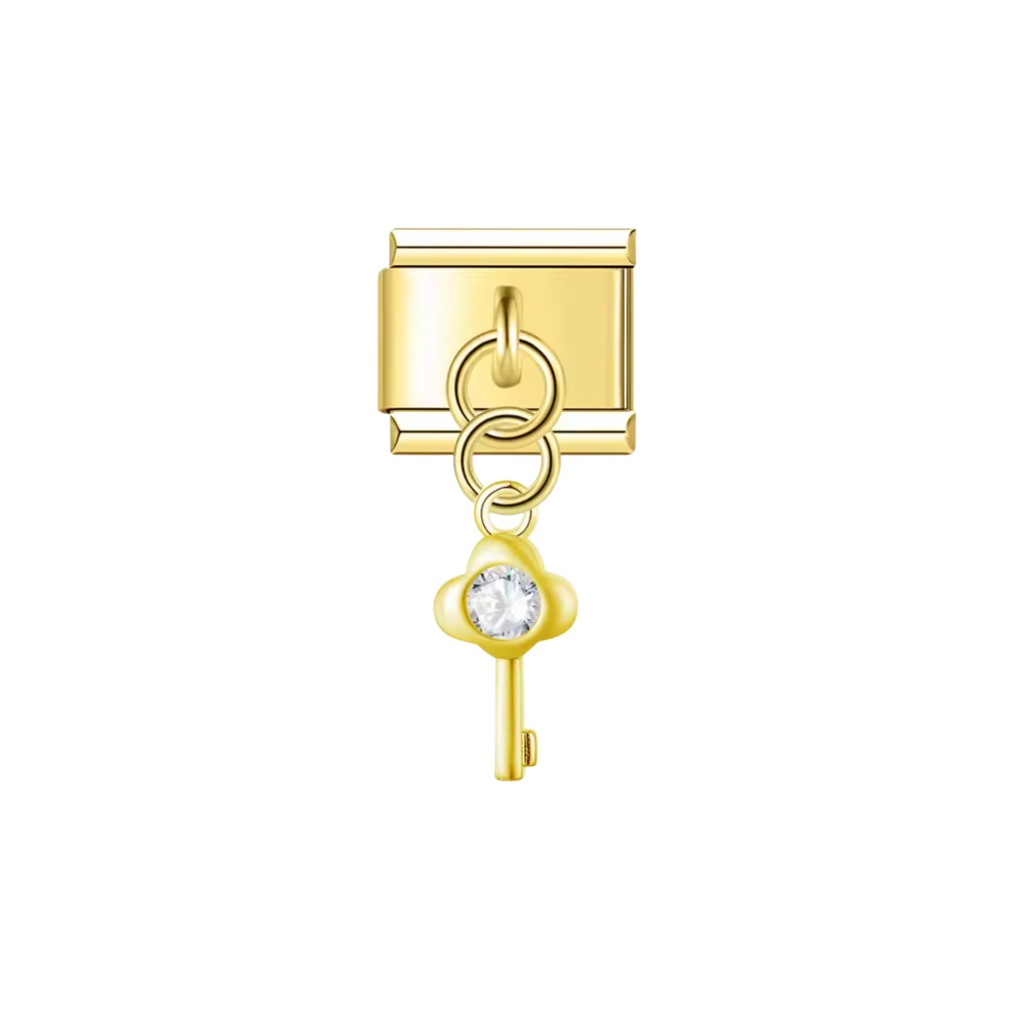 Crystal Key Dangle