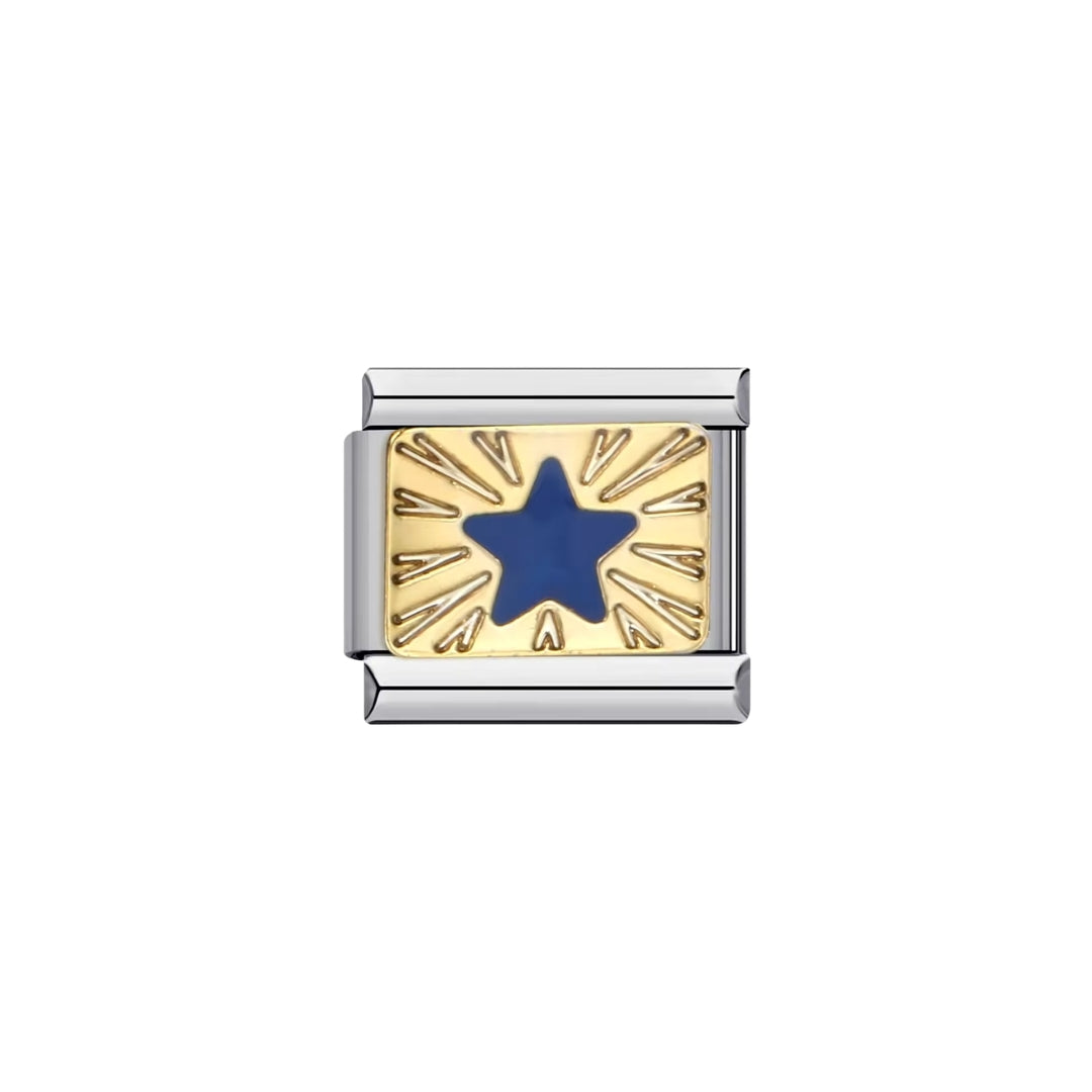 Radiating blue star