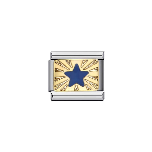 Radiating blue star