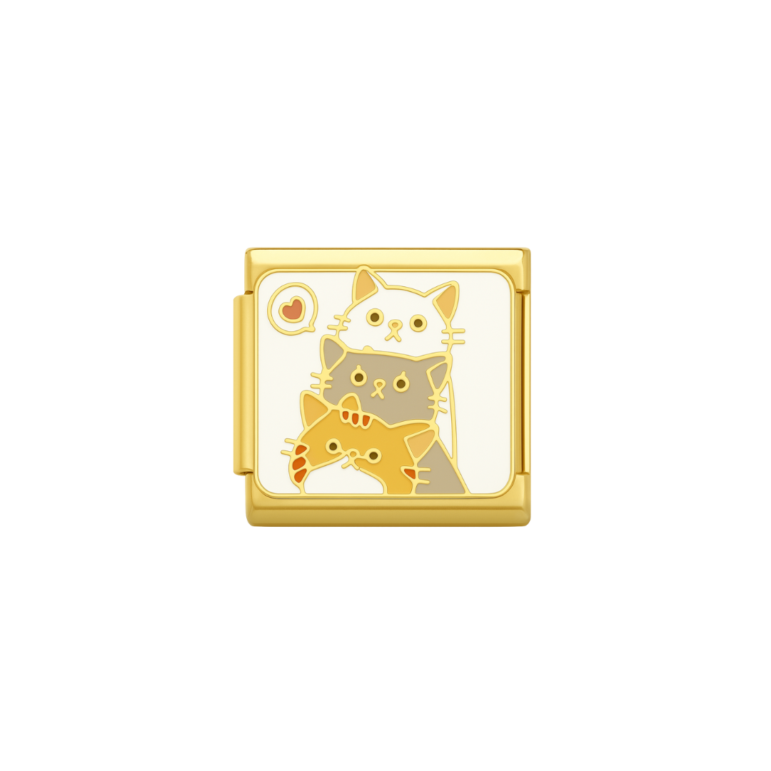 Gold Stacked Cats