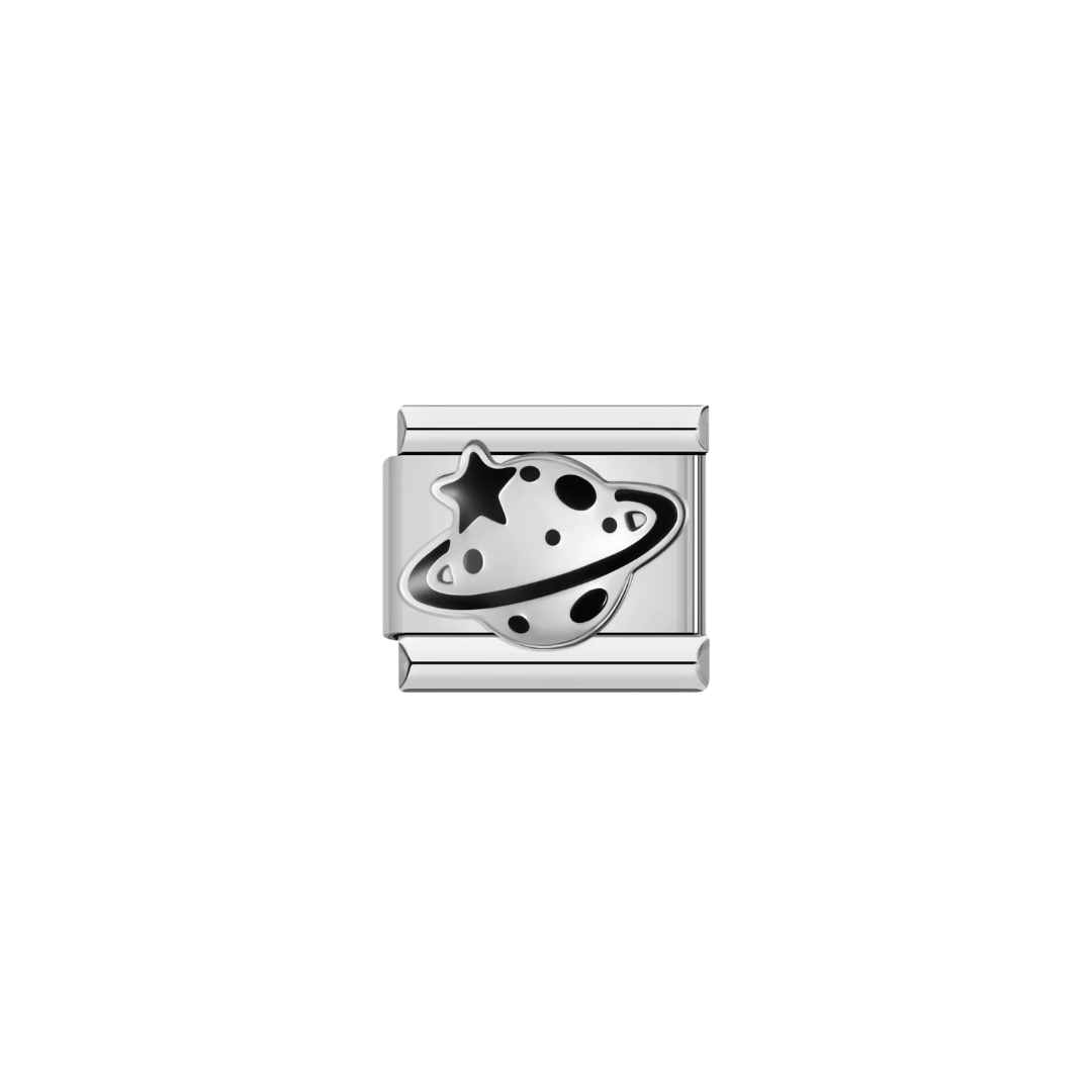 Silver Saturn Planet