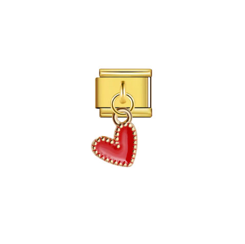 Red Heart Dangle