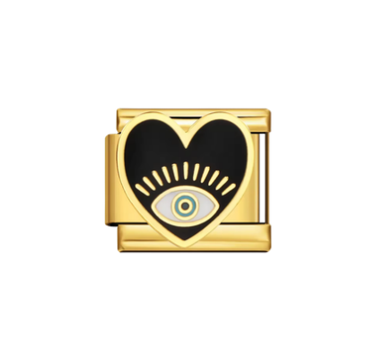 Evil Eye Heart - Black