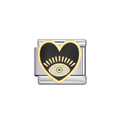 Evil Eye Heart - Black