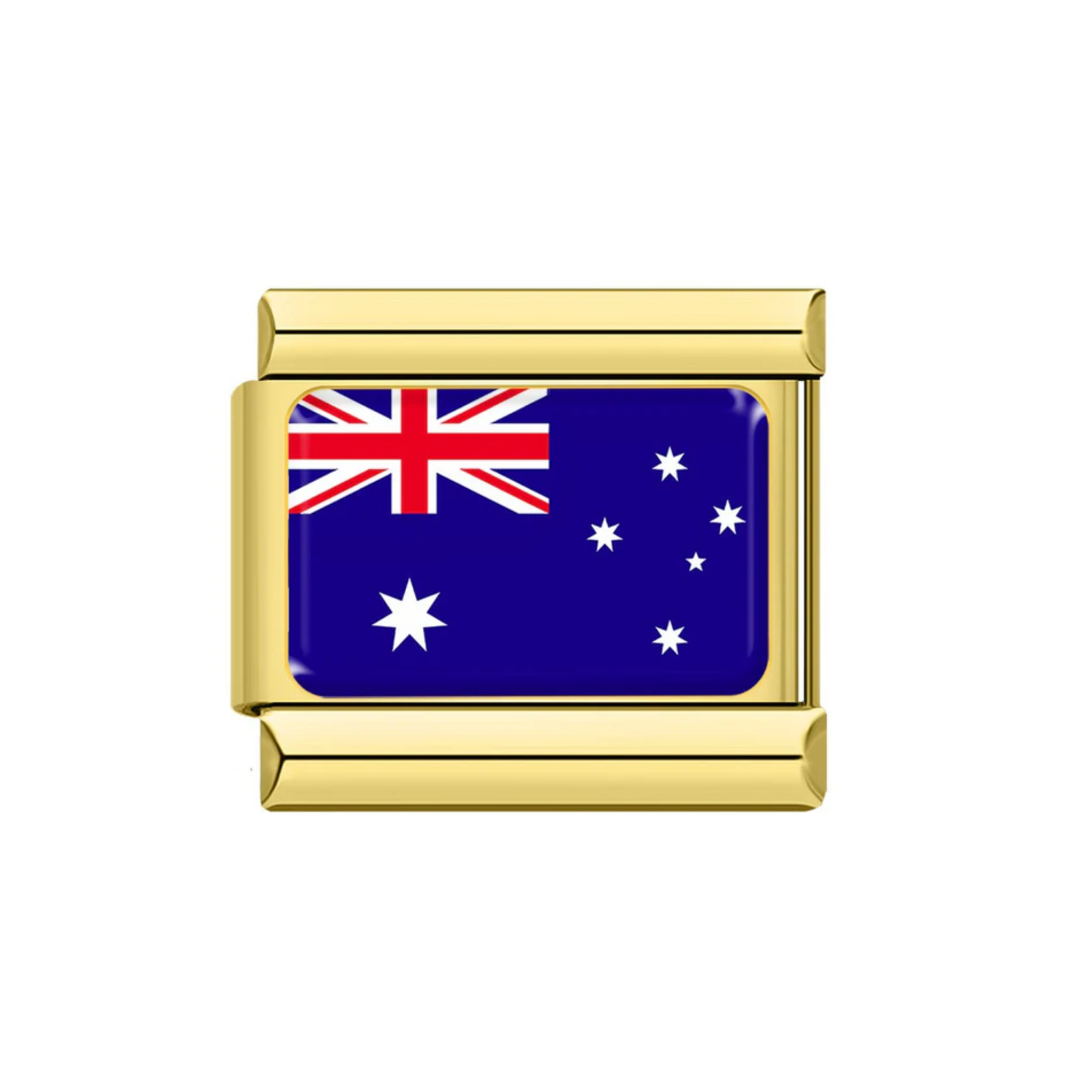 Australia Flag Gold Charm – Zaan Charms