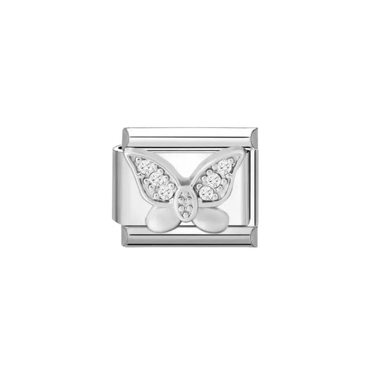 Silver crystal butterfly