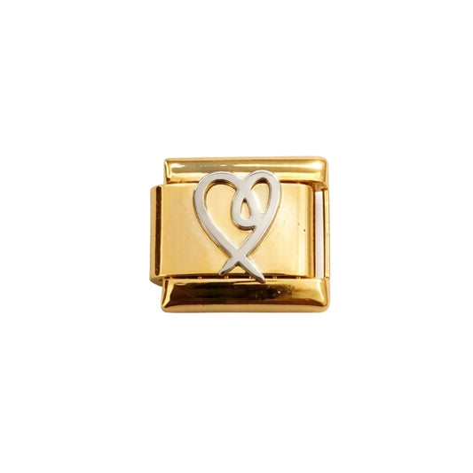 Gold lined heart