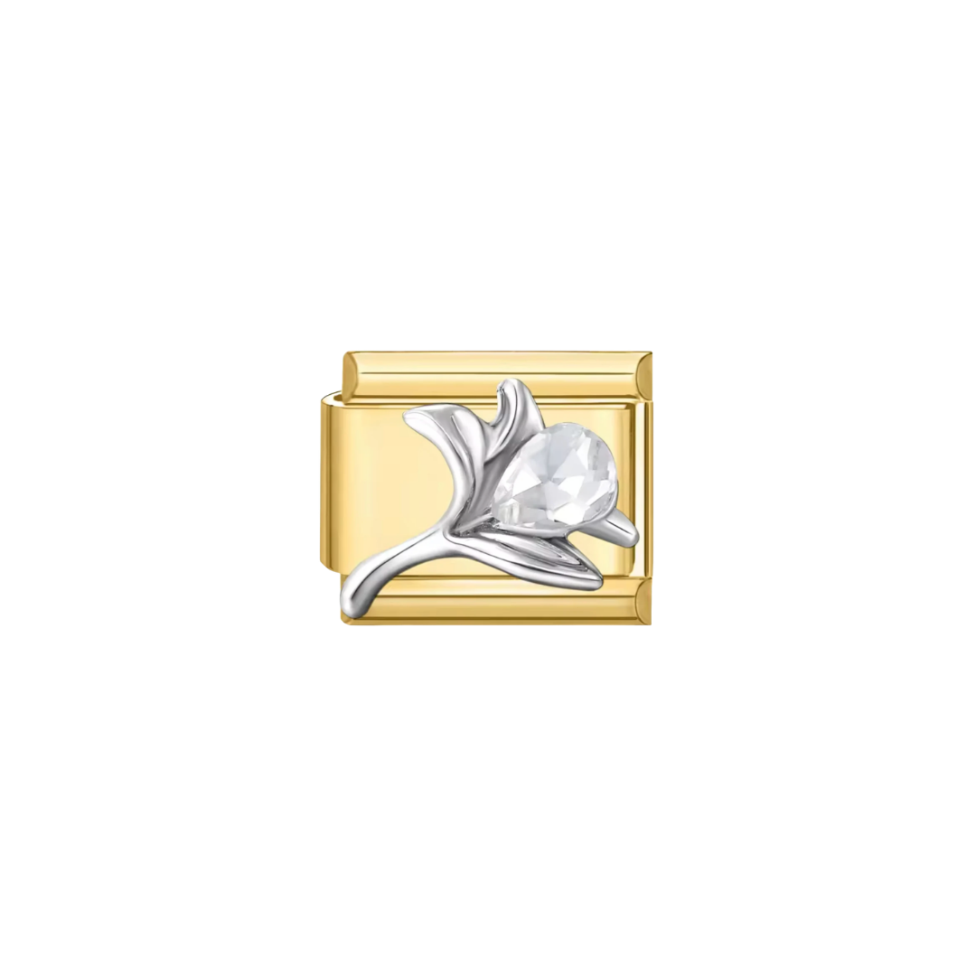 Crystal lily charm