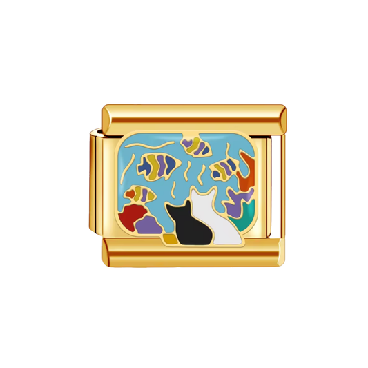 Cats Eyeing the Fishies