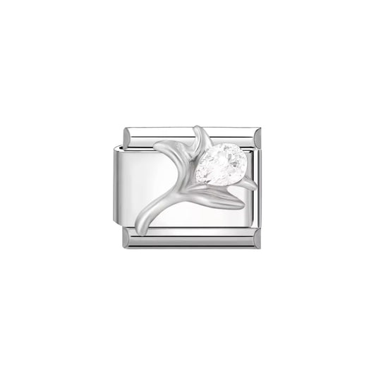 Crystal lily charm