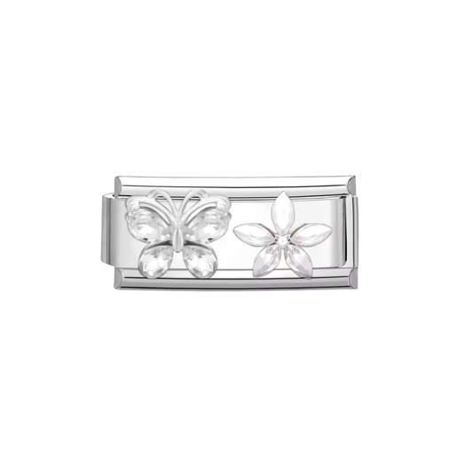 Crystal Butterfly & Flower