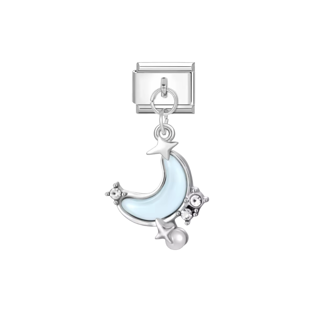 Silver Moonbeam Drop Dangle