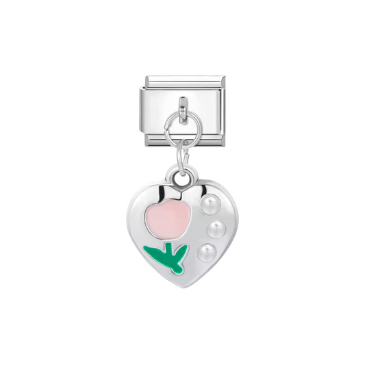 Pink Rose Dangle