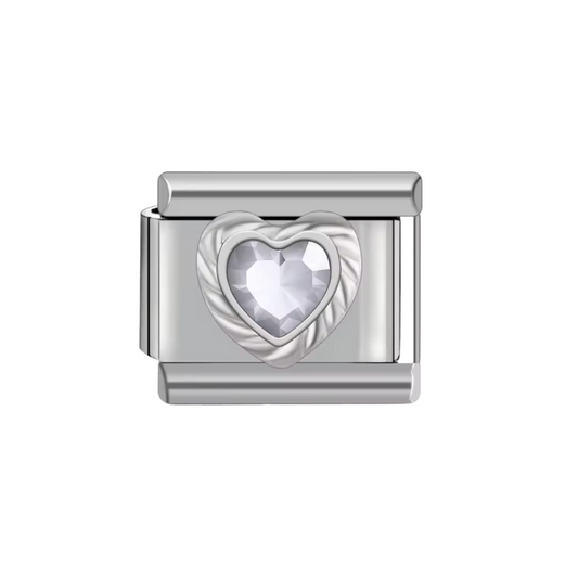 Silver Heart Gem