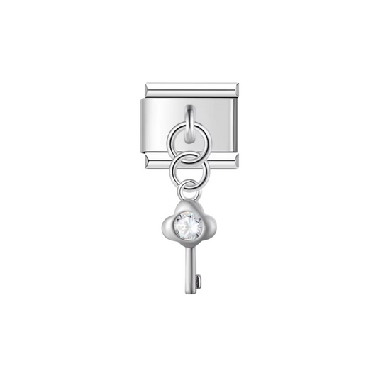 Crystal key dangle