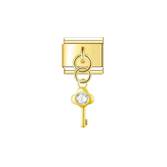 Crystal Key Dangle